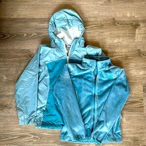 North Face rain jacket with fleece liner jacket size M 10-12